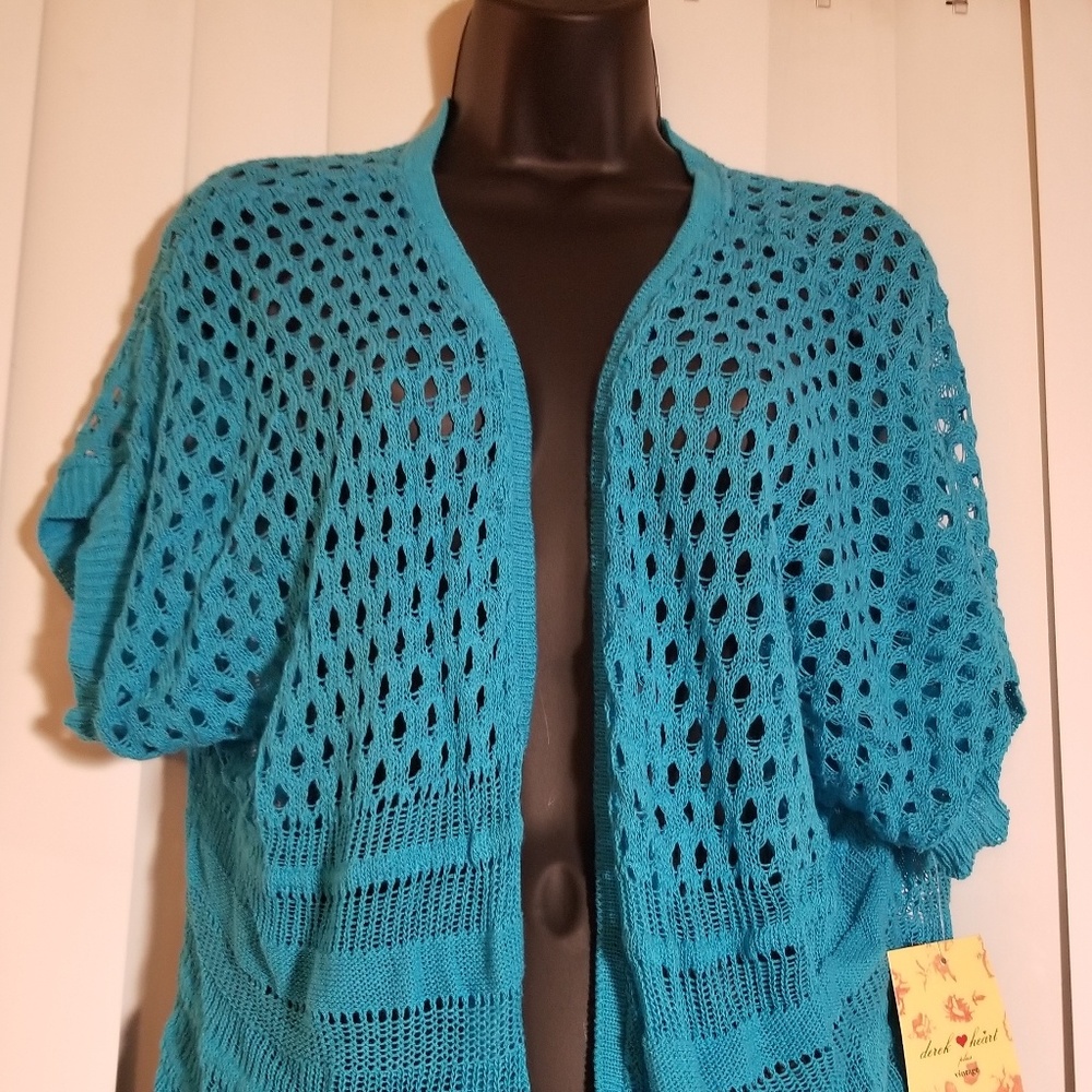 Womens  short sleeve knit sweater